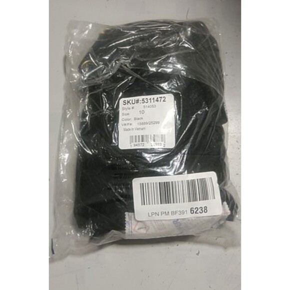 Lands' End Womem Slender V-Neck Tunic 1 Piece Swimsuit Size Black Regular 10 New - Picture 4 of 4